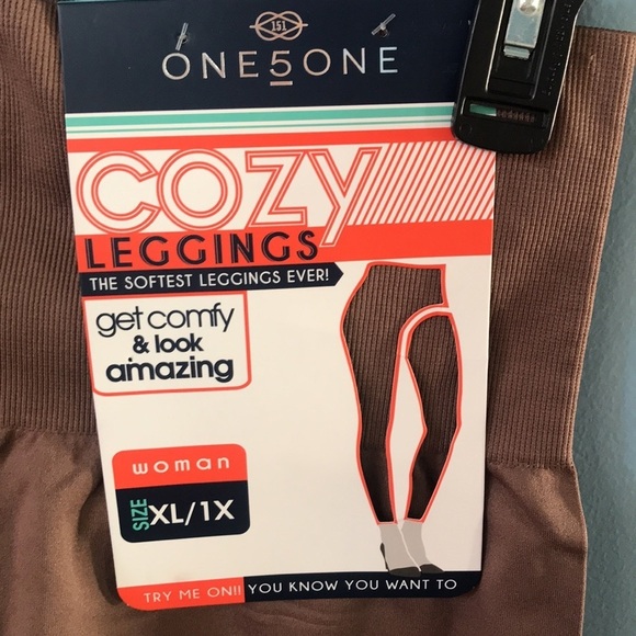 NWT One5One taupe laser cut capri leggings size XL or 1X - Picture 6 of 10